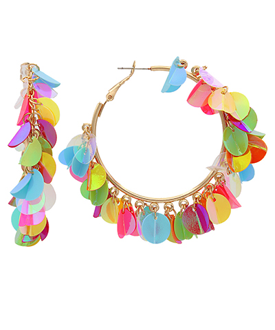 Sassy Sequin Hoop Earrings
