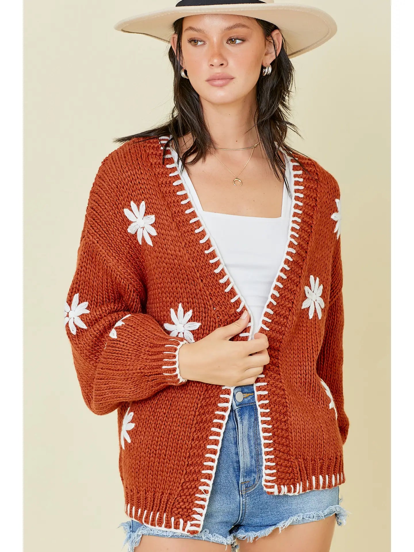 Floral Fall Crochet Sweater