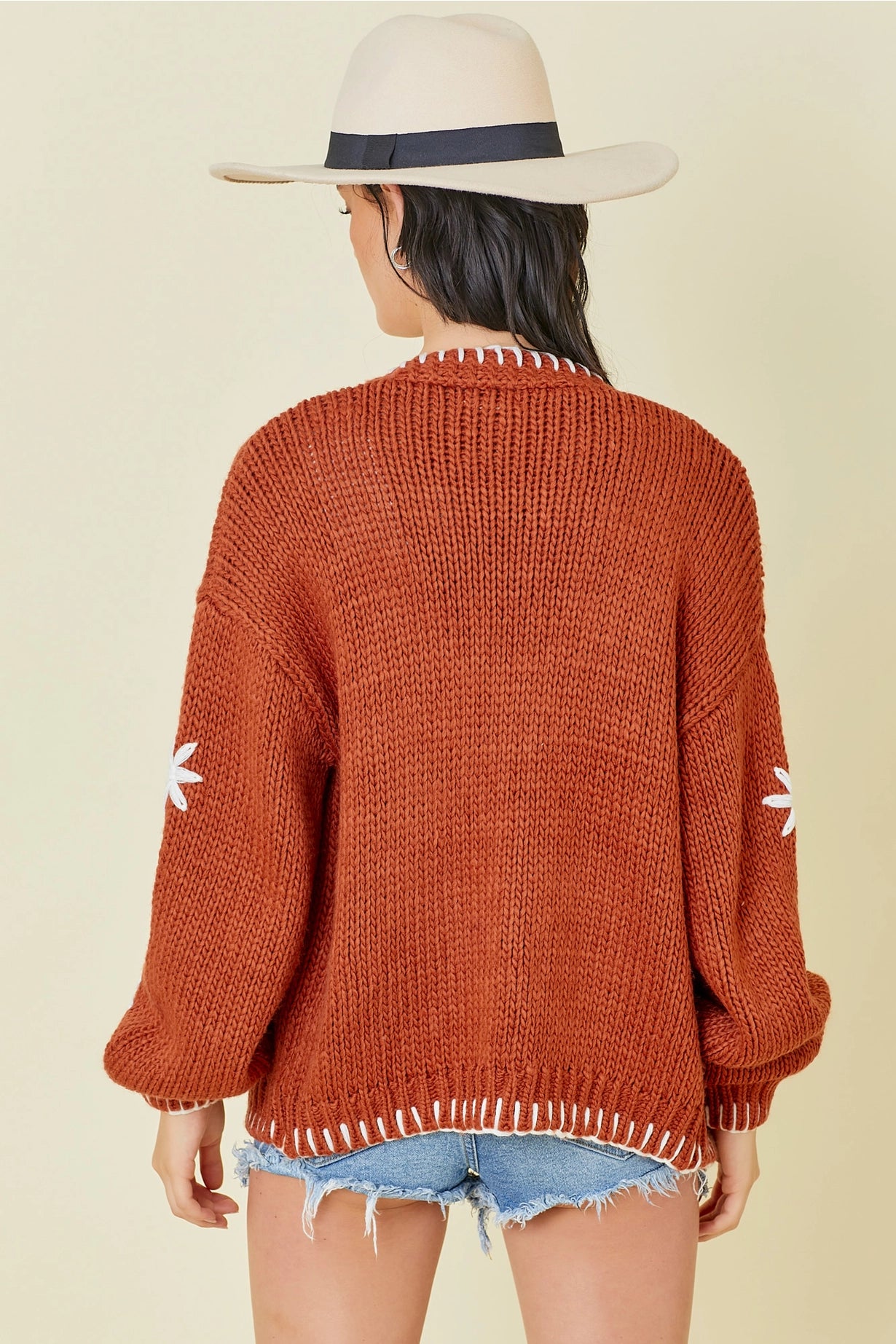 Floral Fall Crochet Sweater