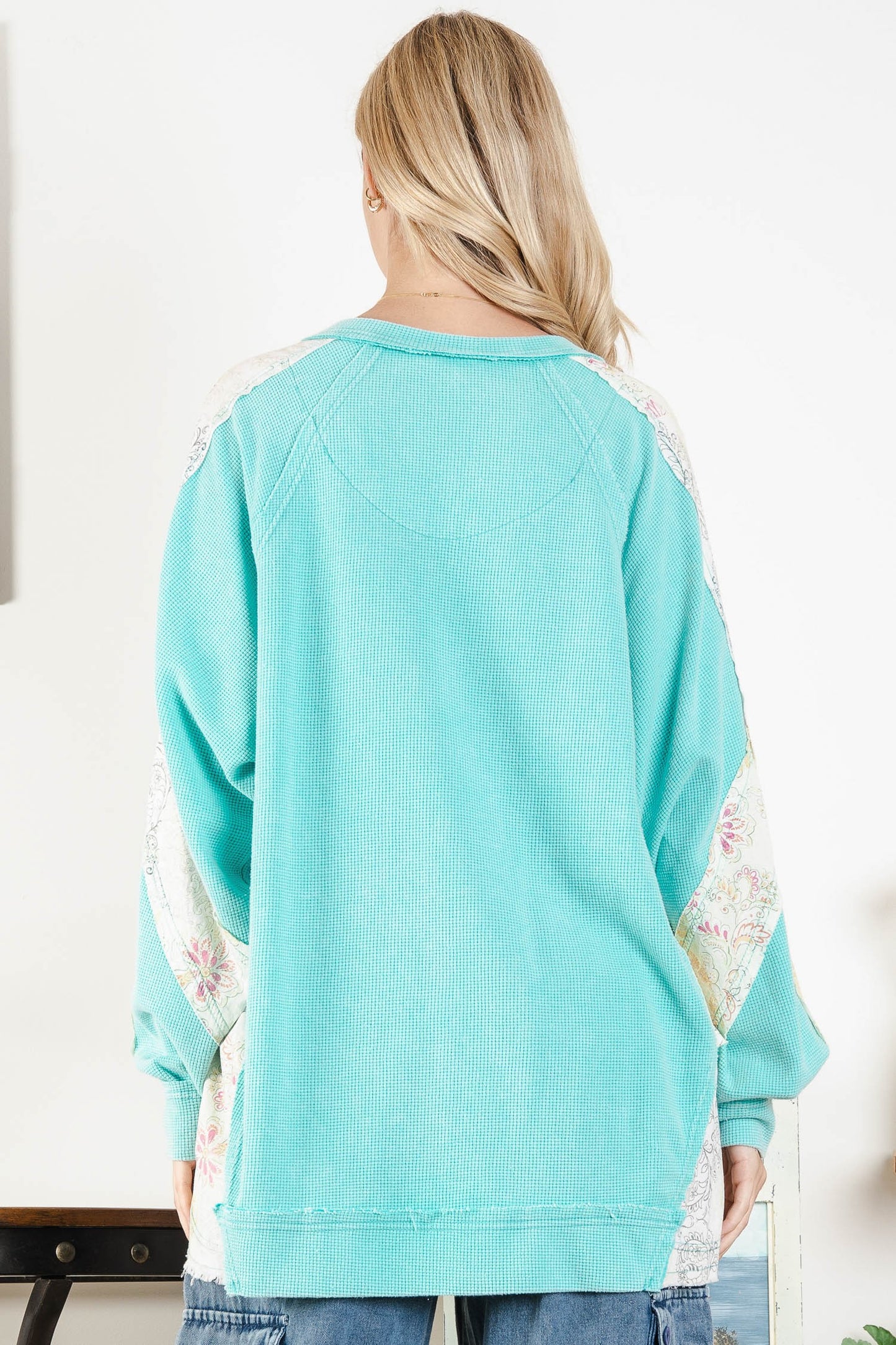 Waffle Knit Fabric Top