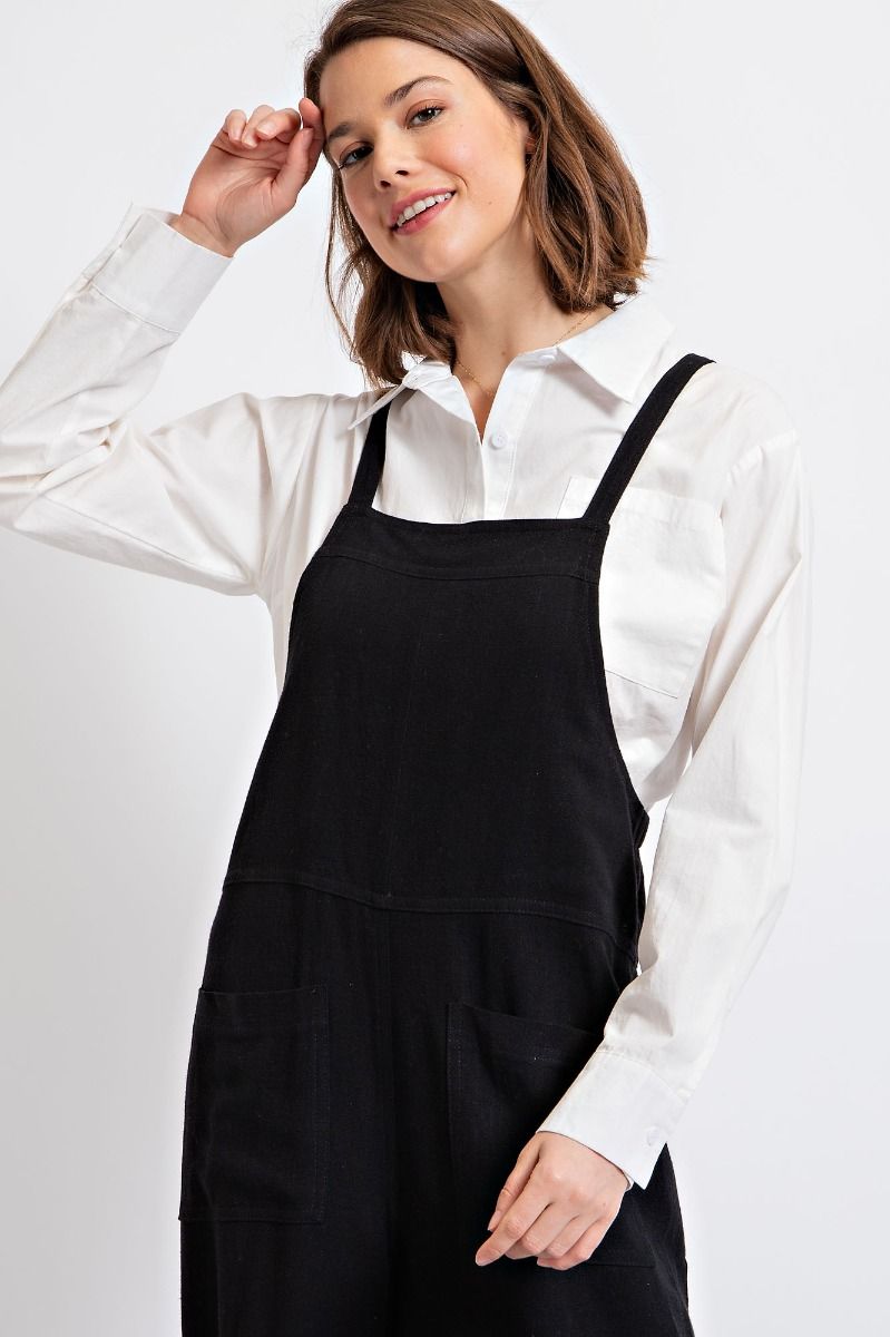 Classy Black Overalls