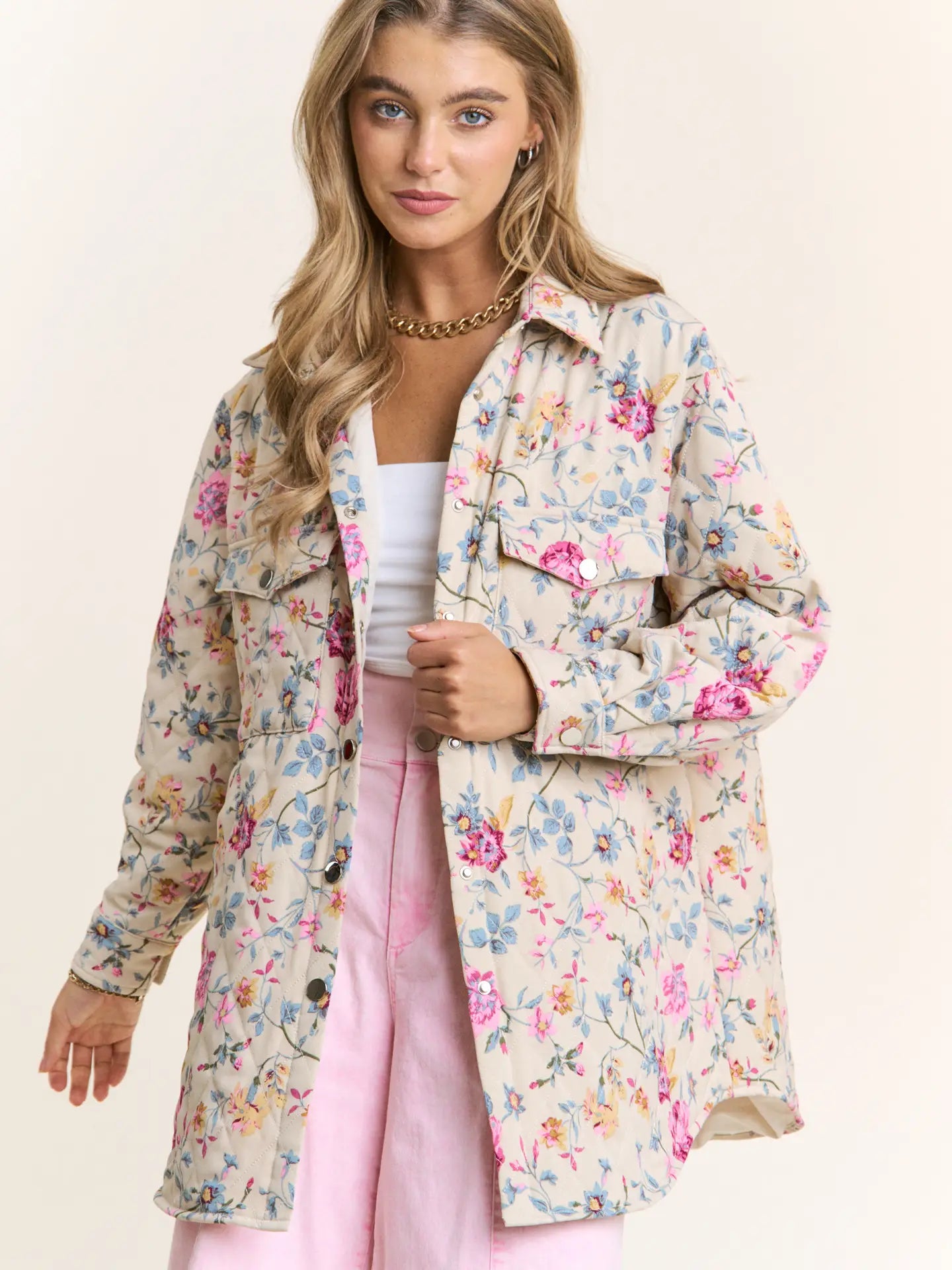 Quilted Floral Jacket