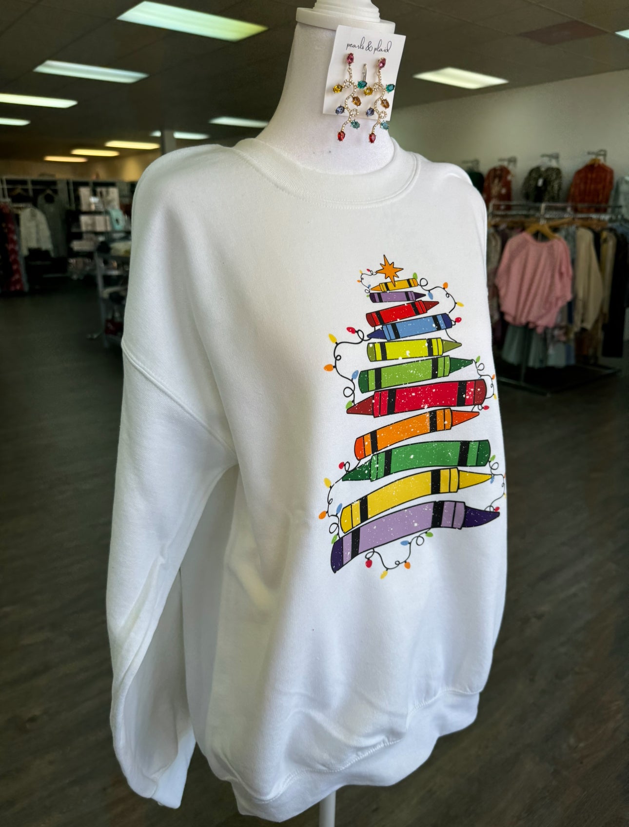 Crayon Christmas Tree Sweatshirt *DOORBUSTER*