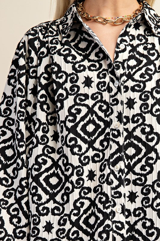 Black Geometric Top