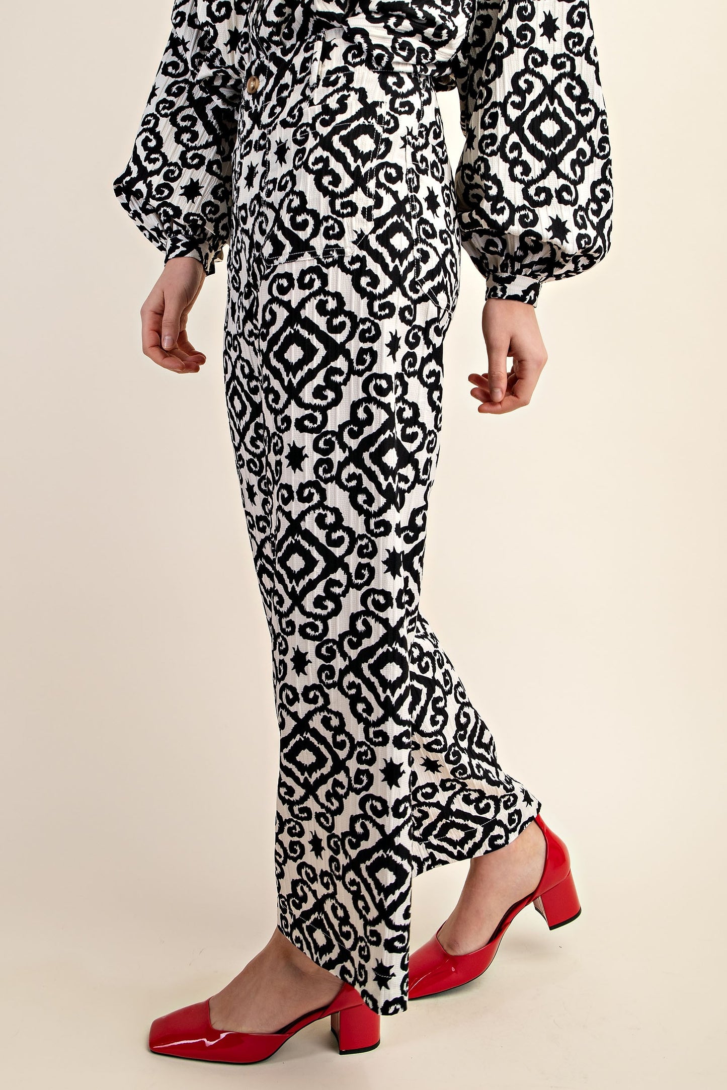 Black Geometric Pants