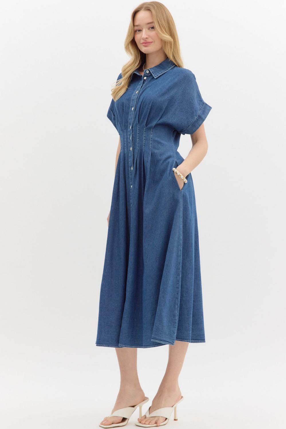Darling Denim Midi Dress