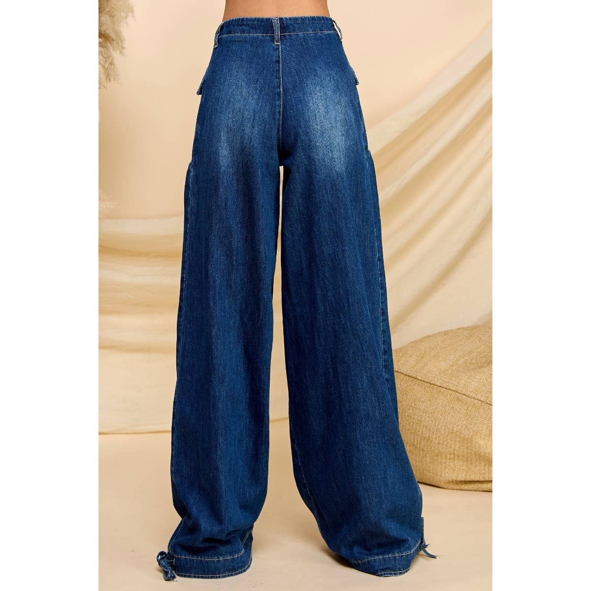 Drawstring Denim Pants