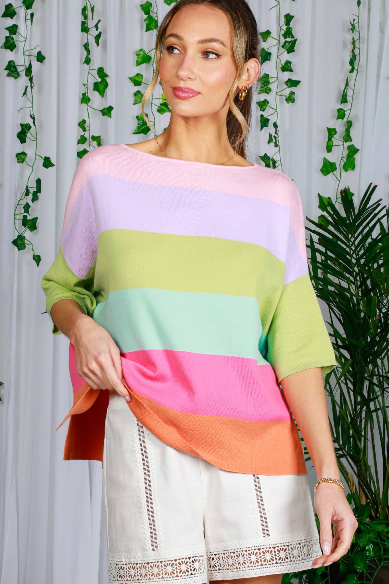 Colorblock Springy Sweater