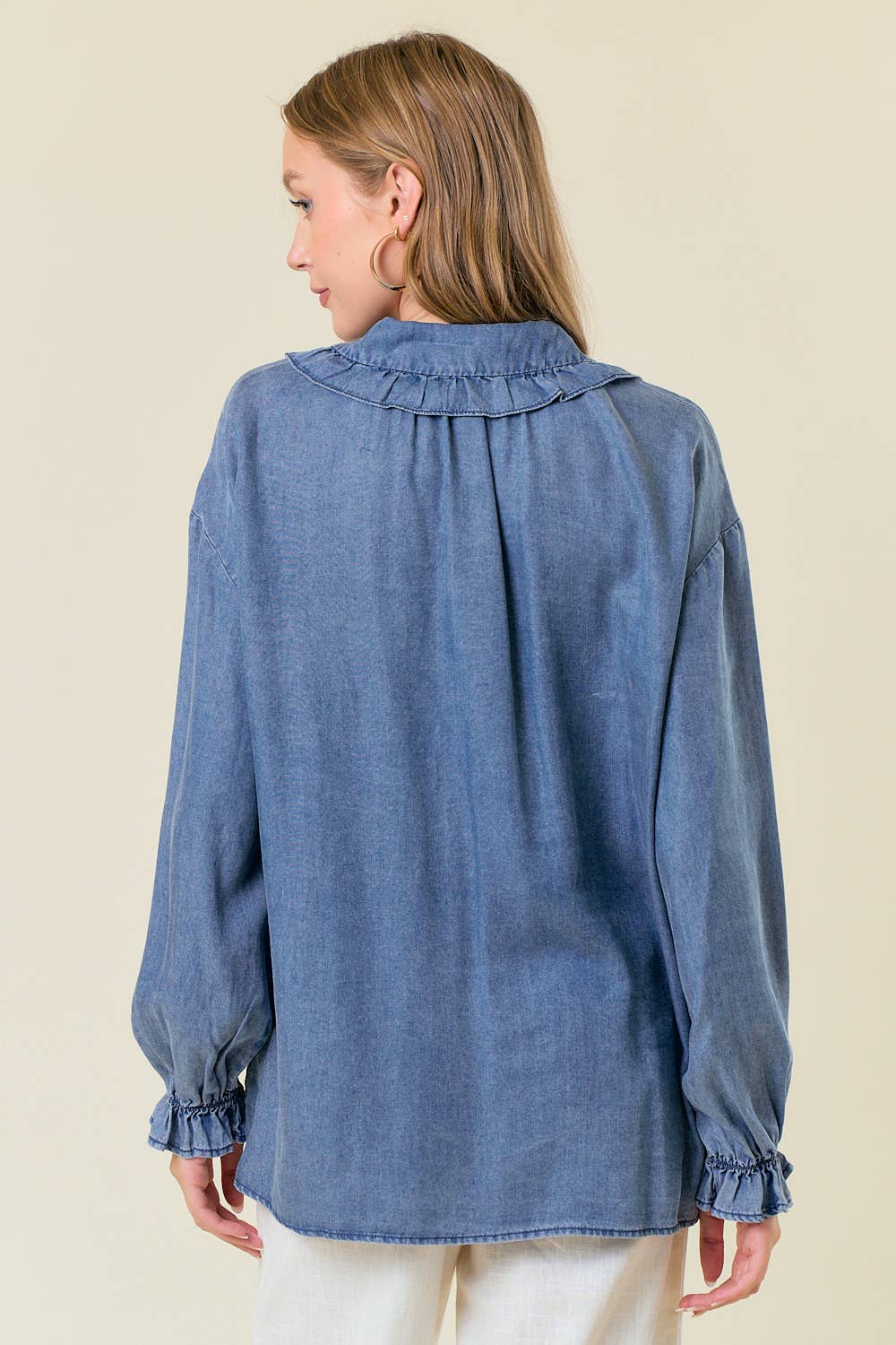Ruffle My Feathers Tencel Top