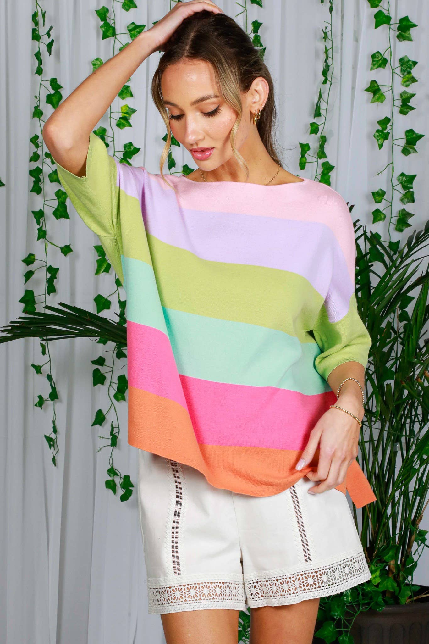 Colorblock Springy Sweater