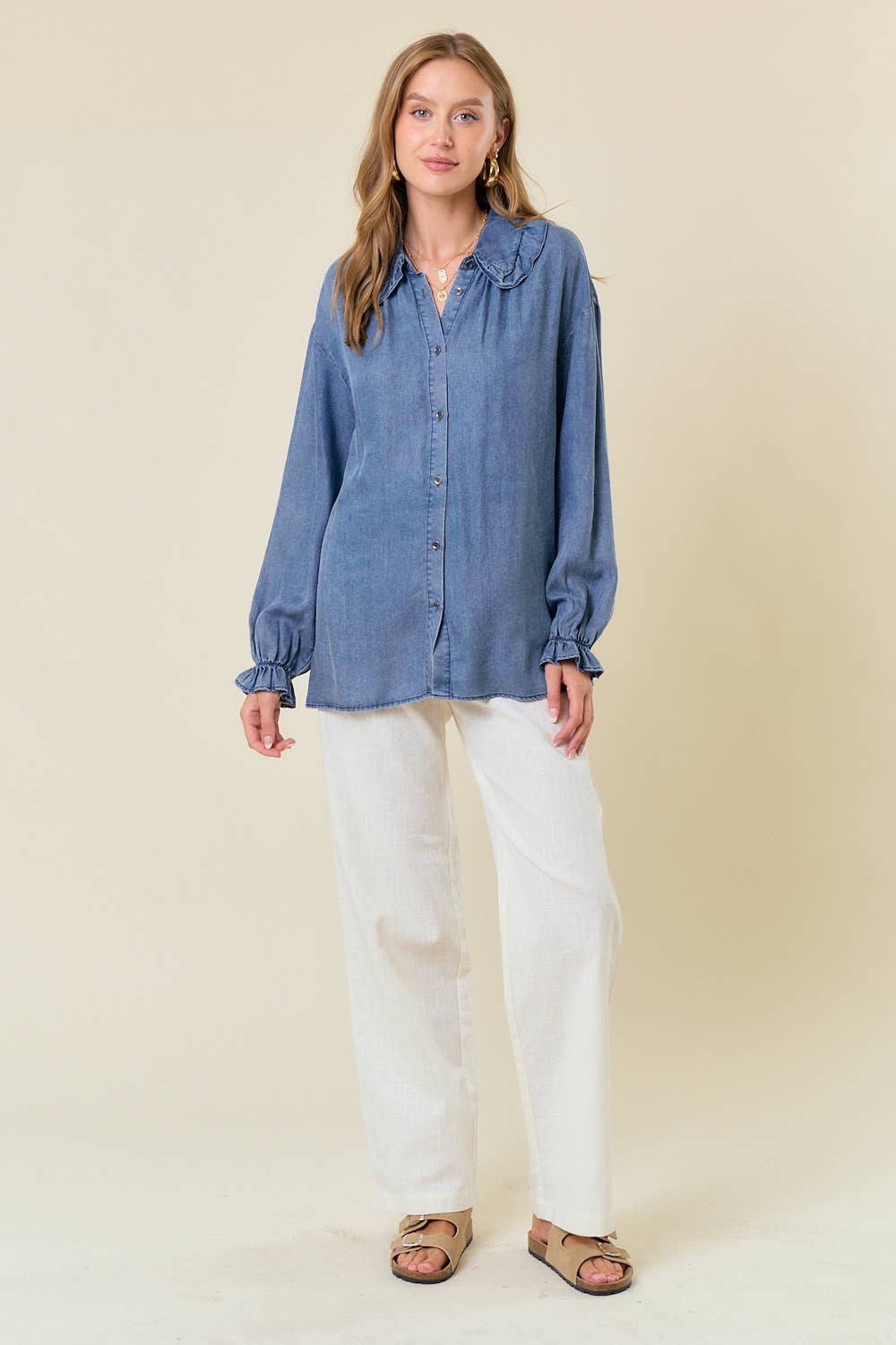 Ruffle My Feathers Tencel Top