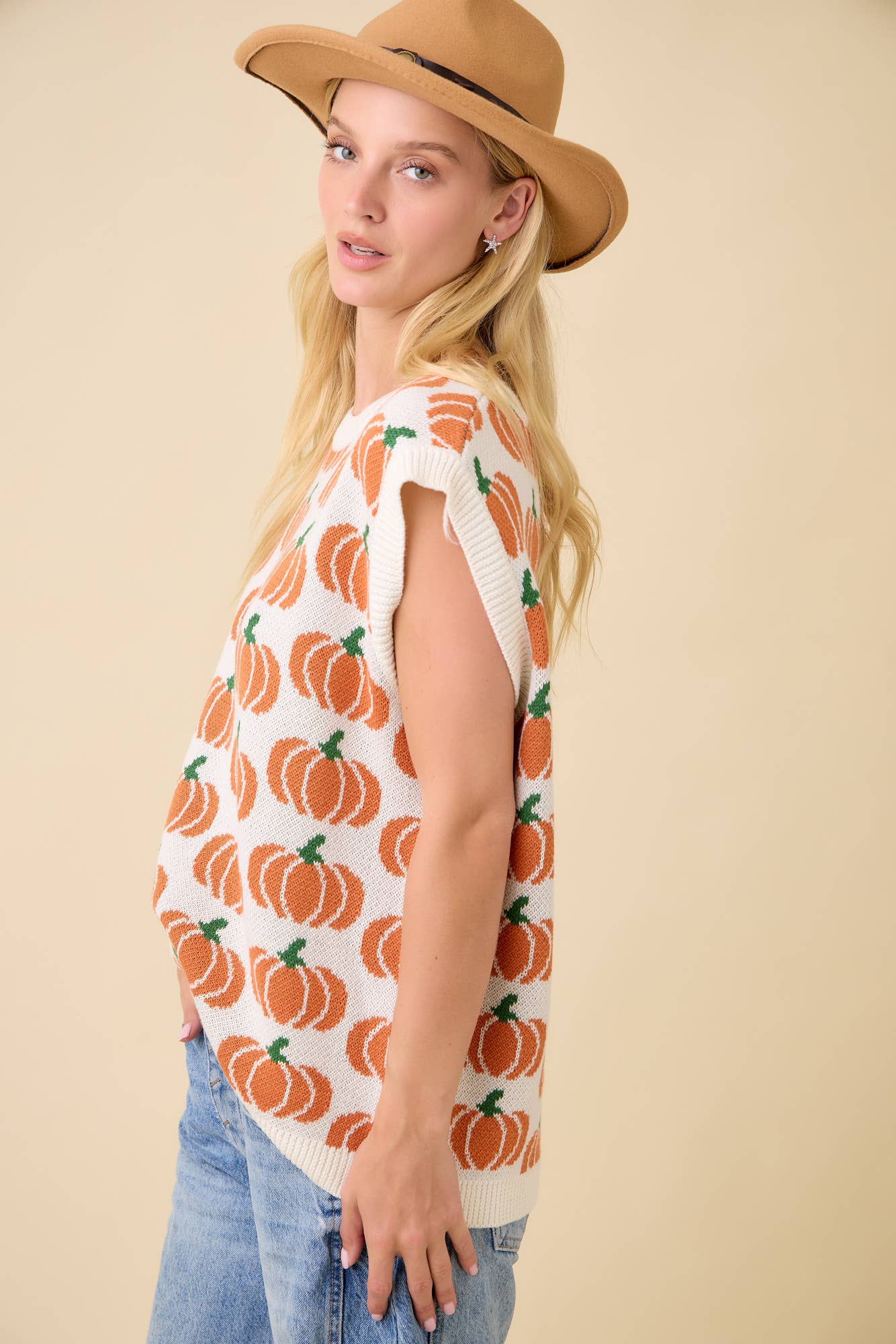 Pretty Pumpkin Knit Sweater