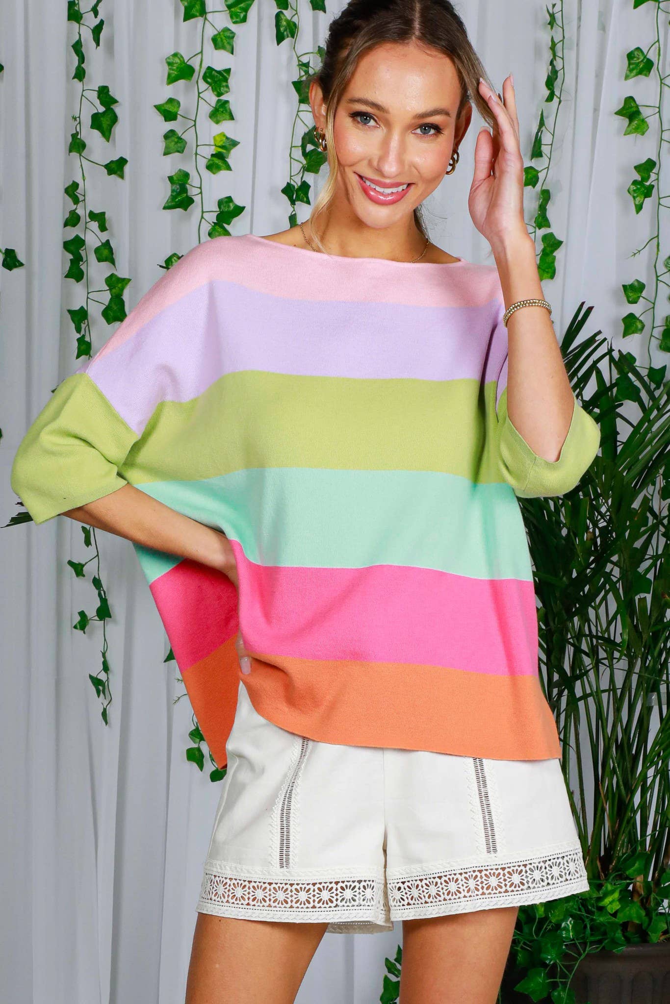 Colorblock Springy Sweater