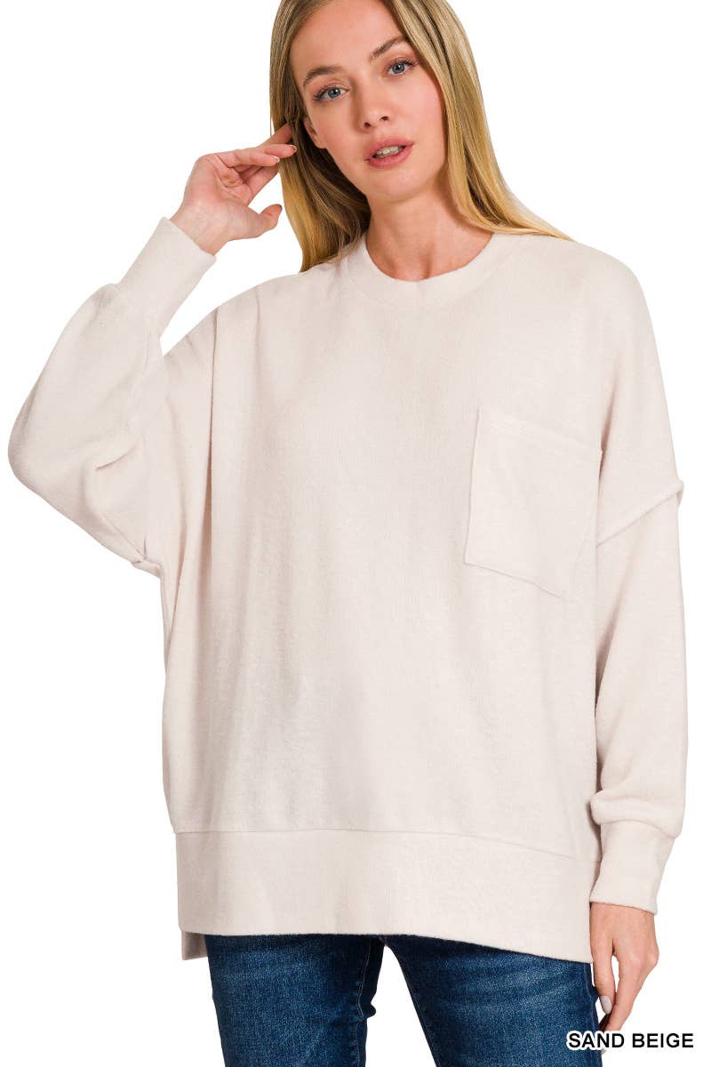 Melange Oversized Top: DOORBUSTER