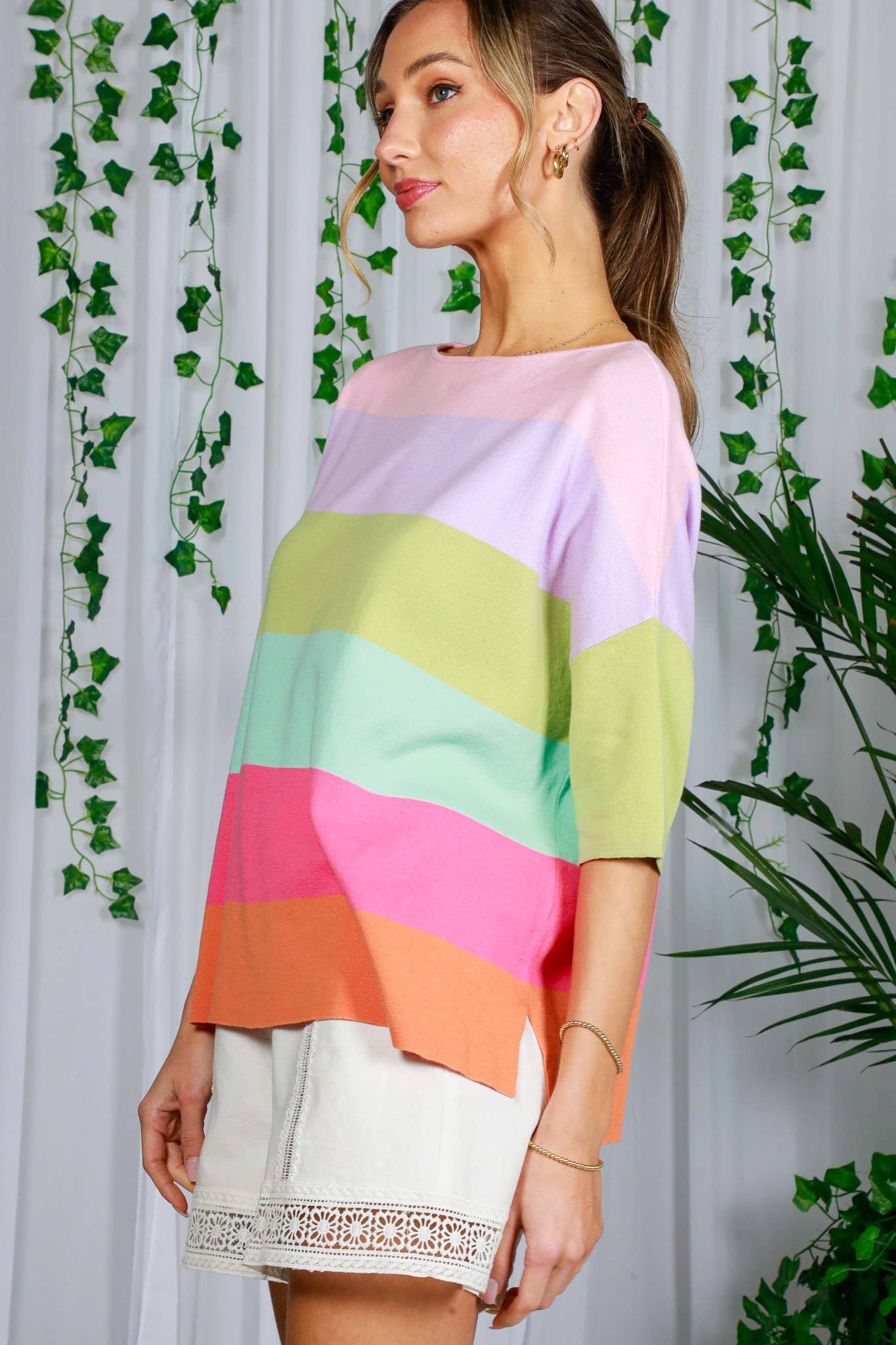 Colorblock Springy Sweater