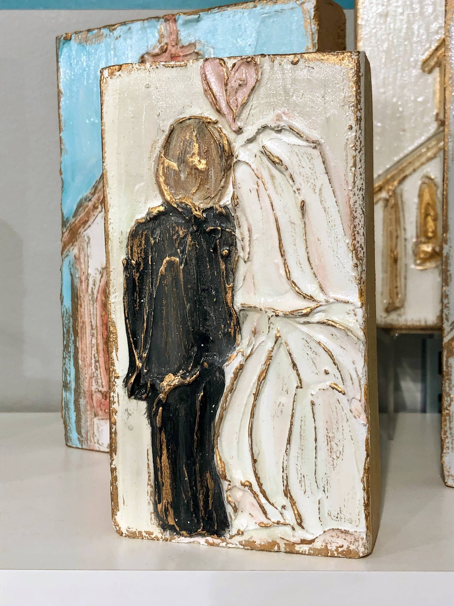 The Bride & Groom Art Block (3x6)