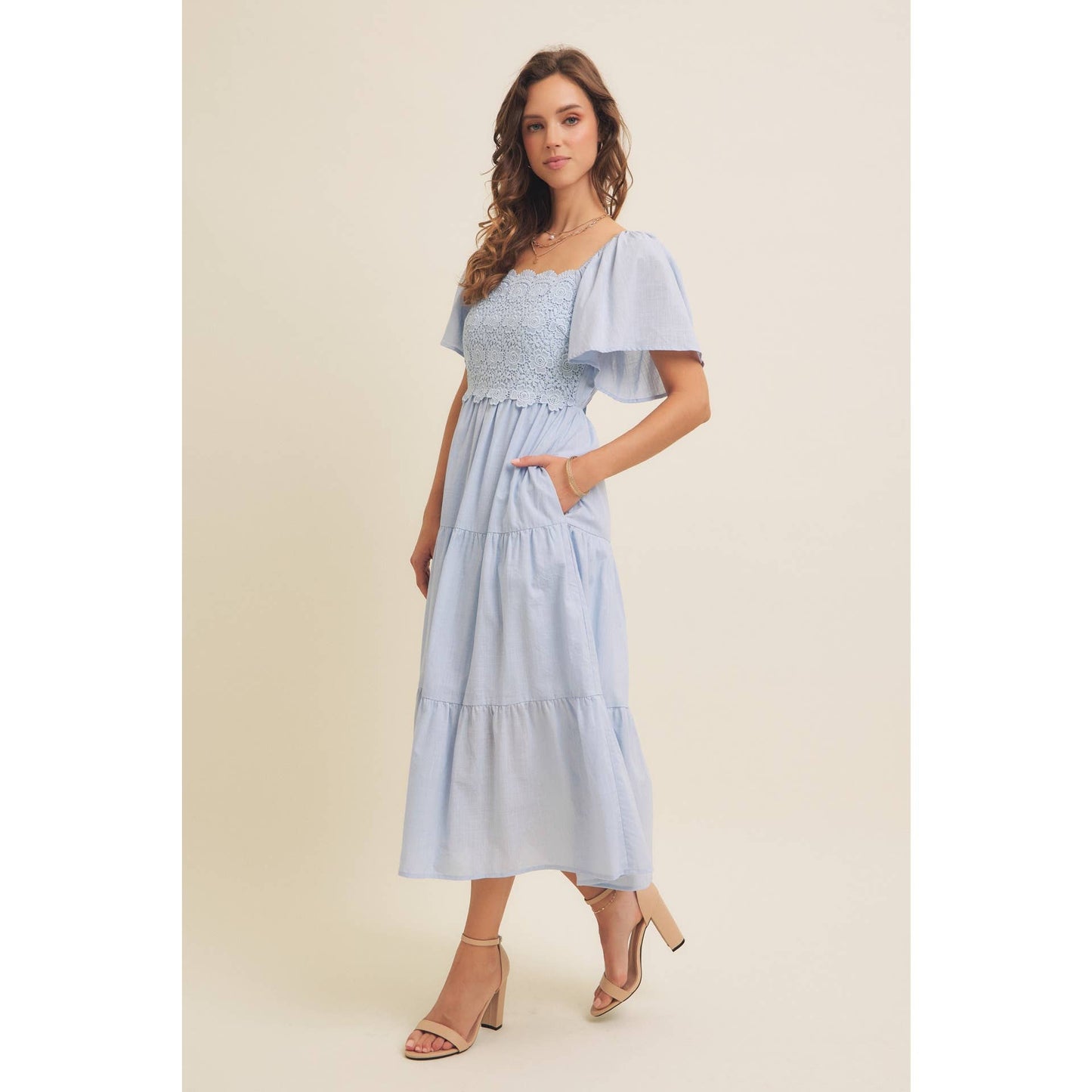 Baby Blue Crochet Dress