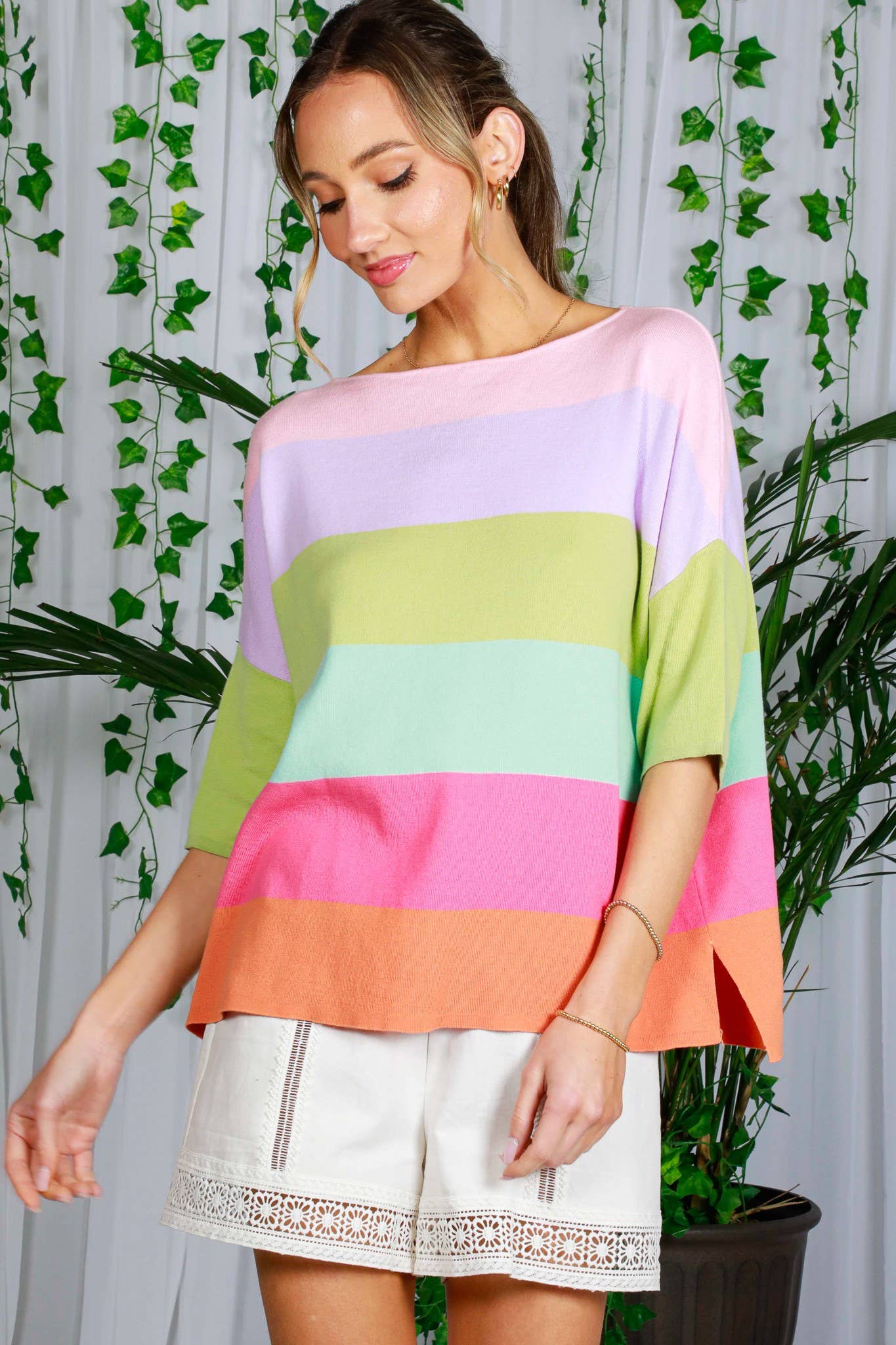 Colorblock Springy Sweater