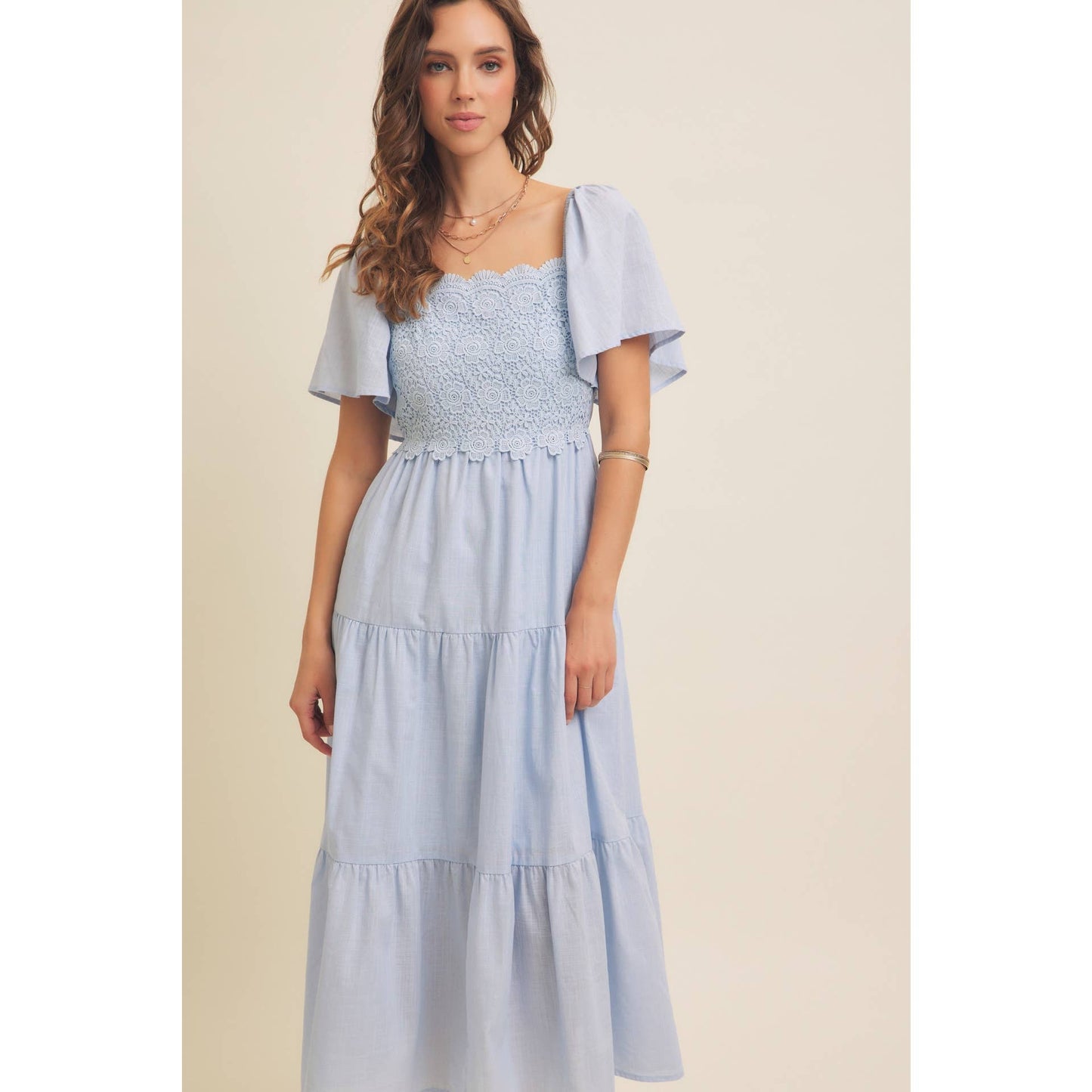 Baby Blue Crochet Dress