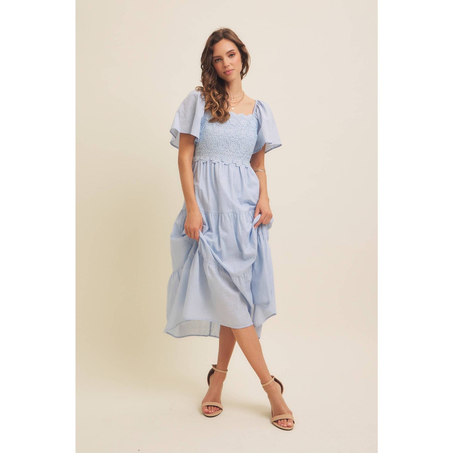 Baby Blue Crochet Dress