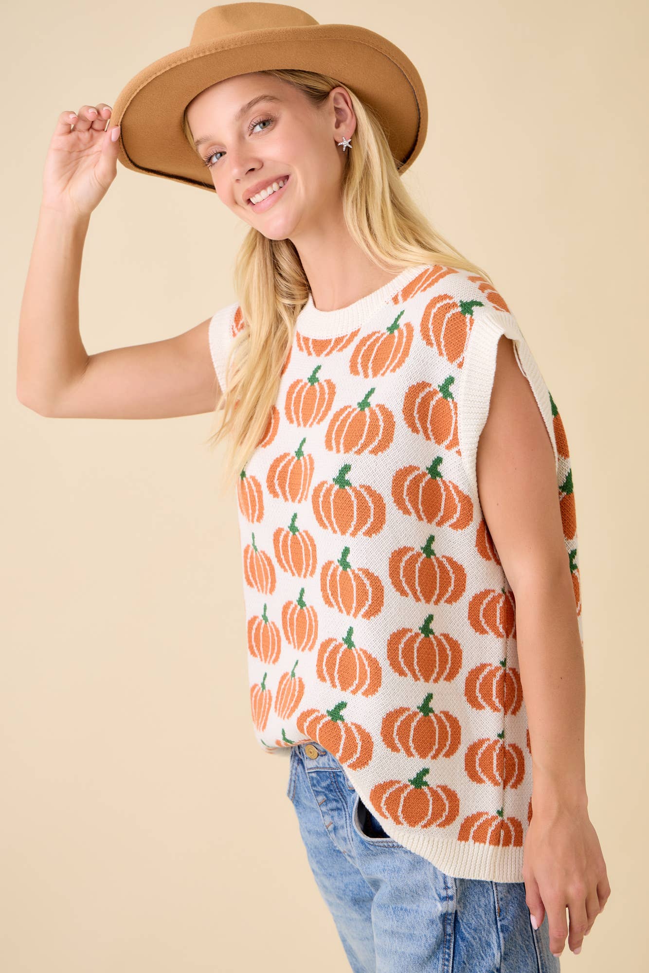 Pretty Pumpkin Knit Sweater