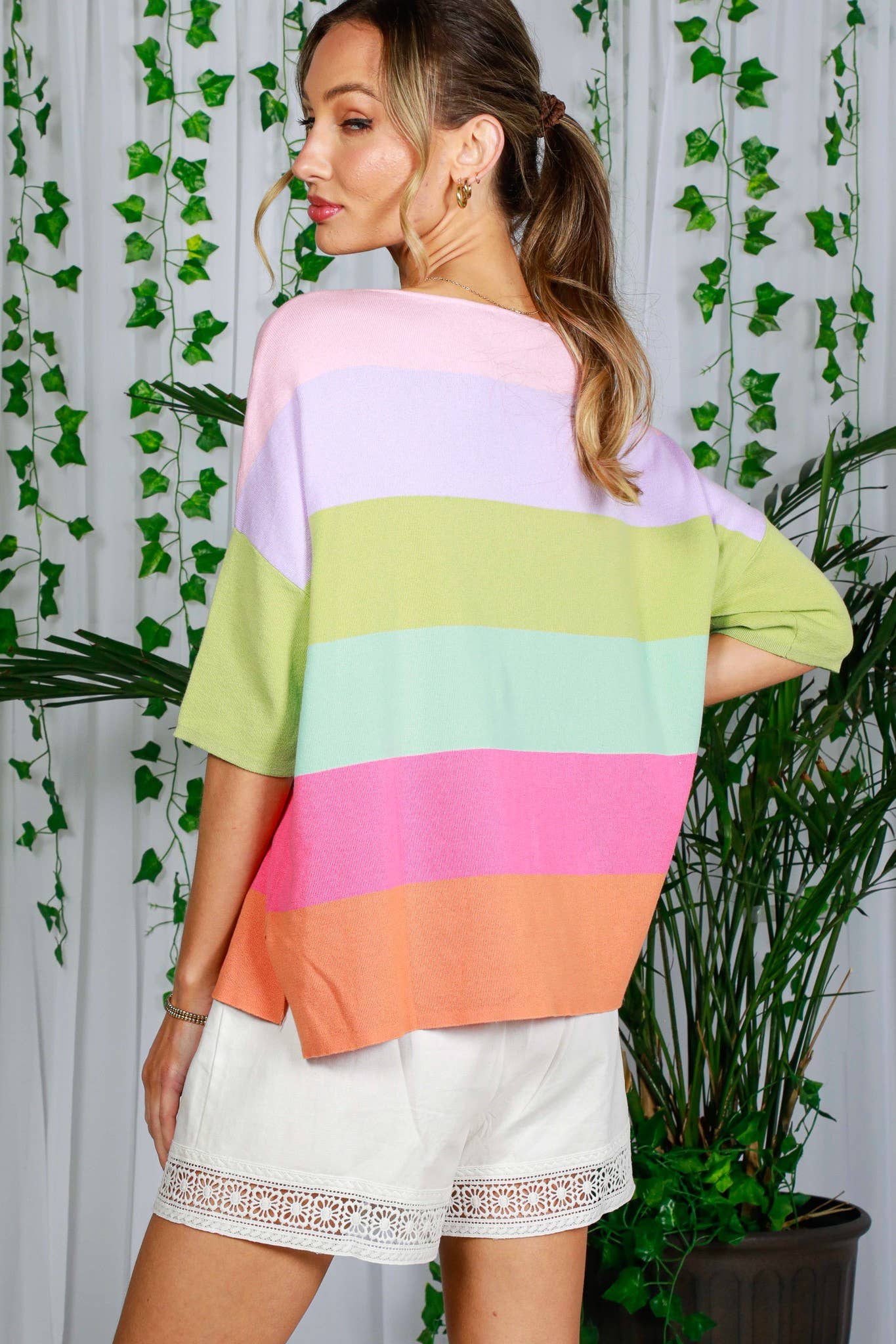 Colorblock Springy Sweater