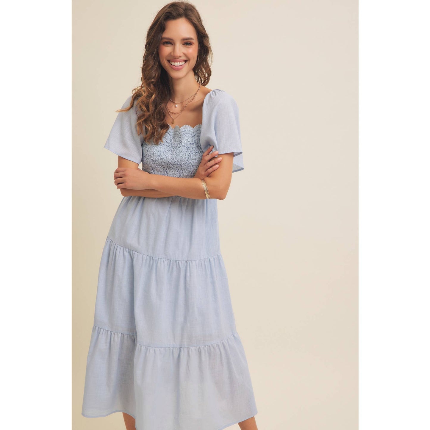 Baby Blue Crochet Dress