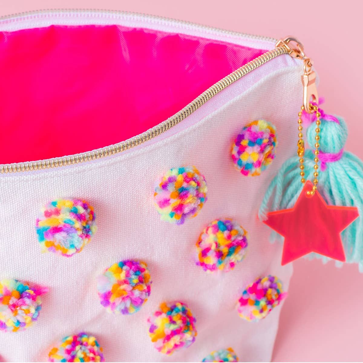 Large Multi Pom Pouch