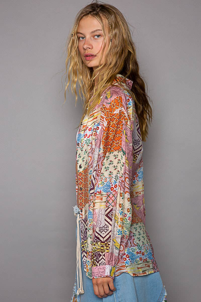 Patterned Patchwork Top
