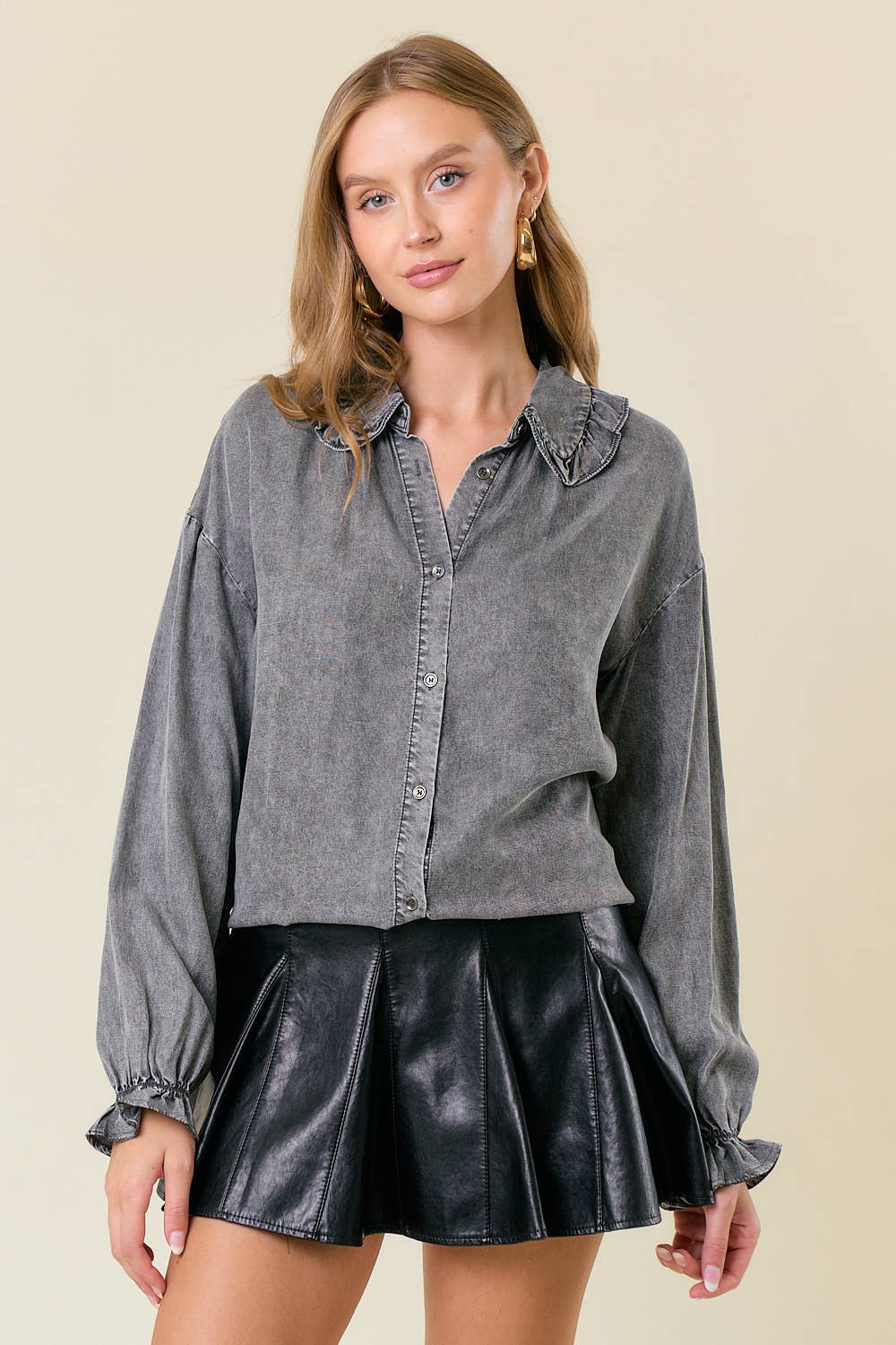 Ruffle My Feathers Tencel Top