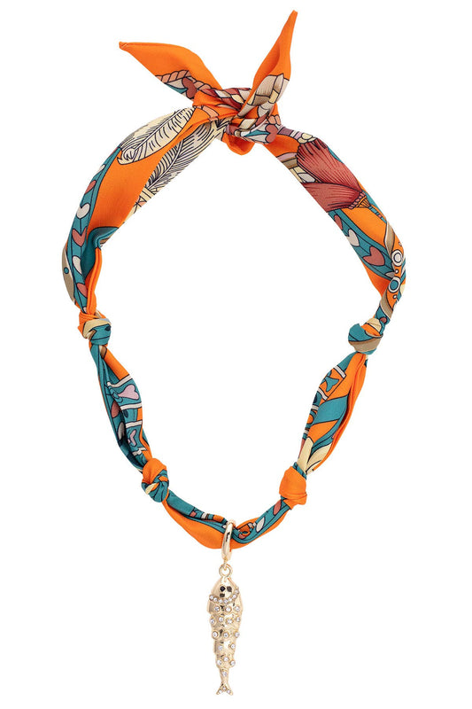 Pave Sardine Scarf Necklace