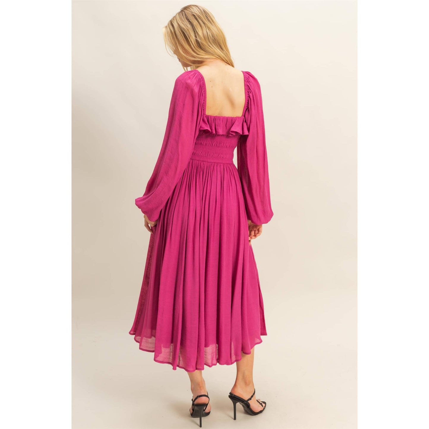 Peasant Gal Midi Dress