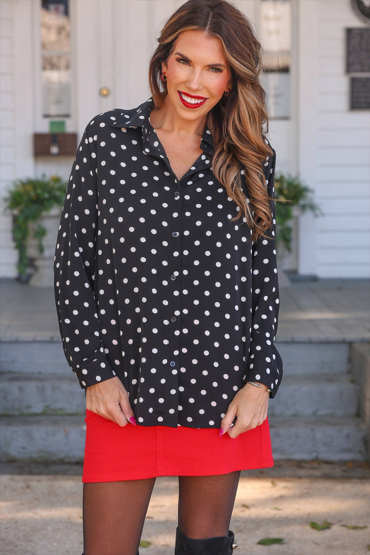 The Patricia Polka Dot Top