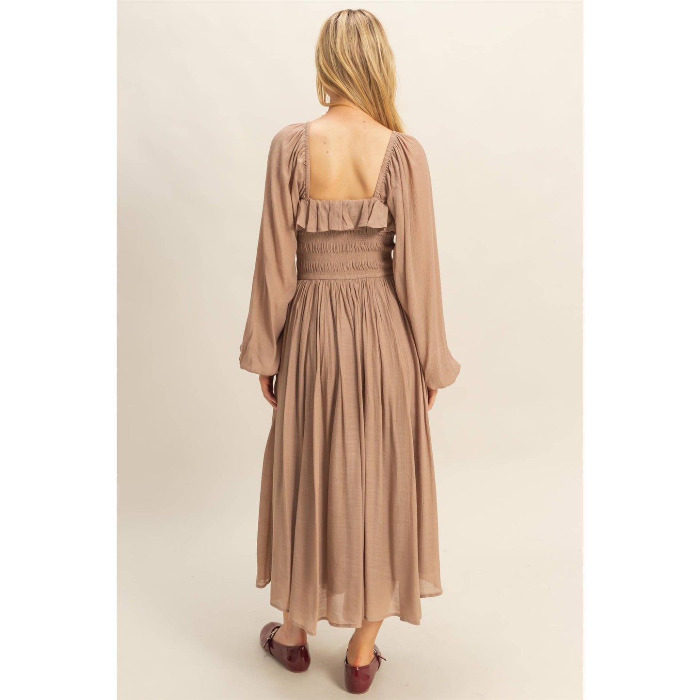 Peasant Gal Midi Dress