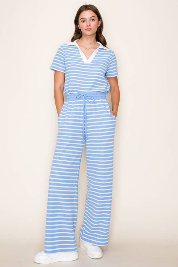 Sky Blue Stripe Set