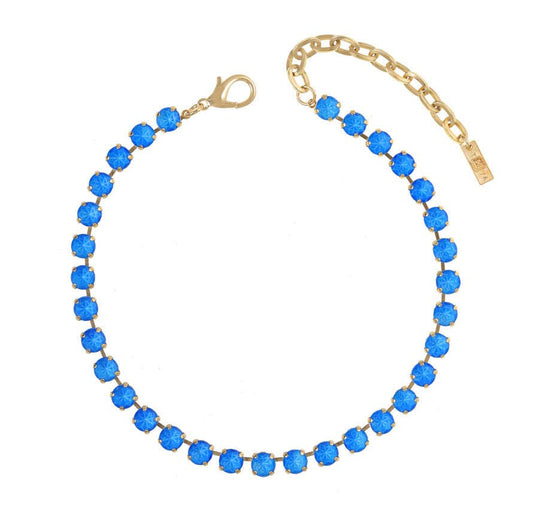 Oakland Antique Gold Neon Blue: TOVA