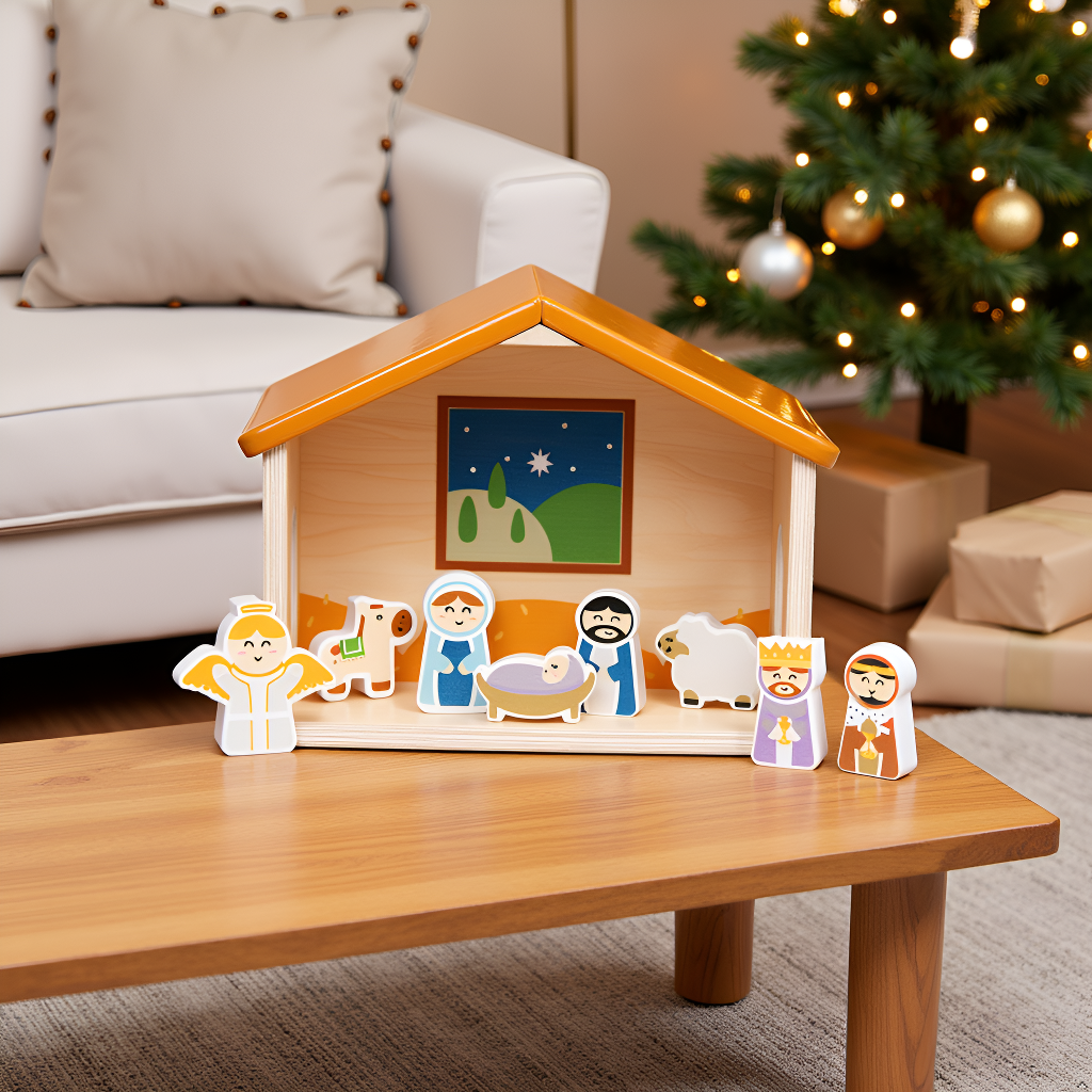 Wood Nativity Play Set