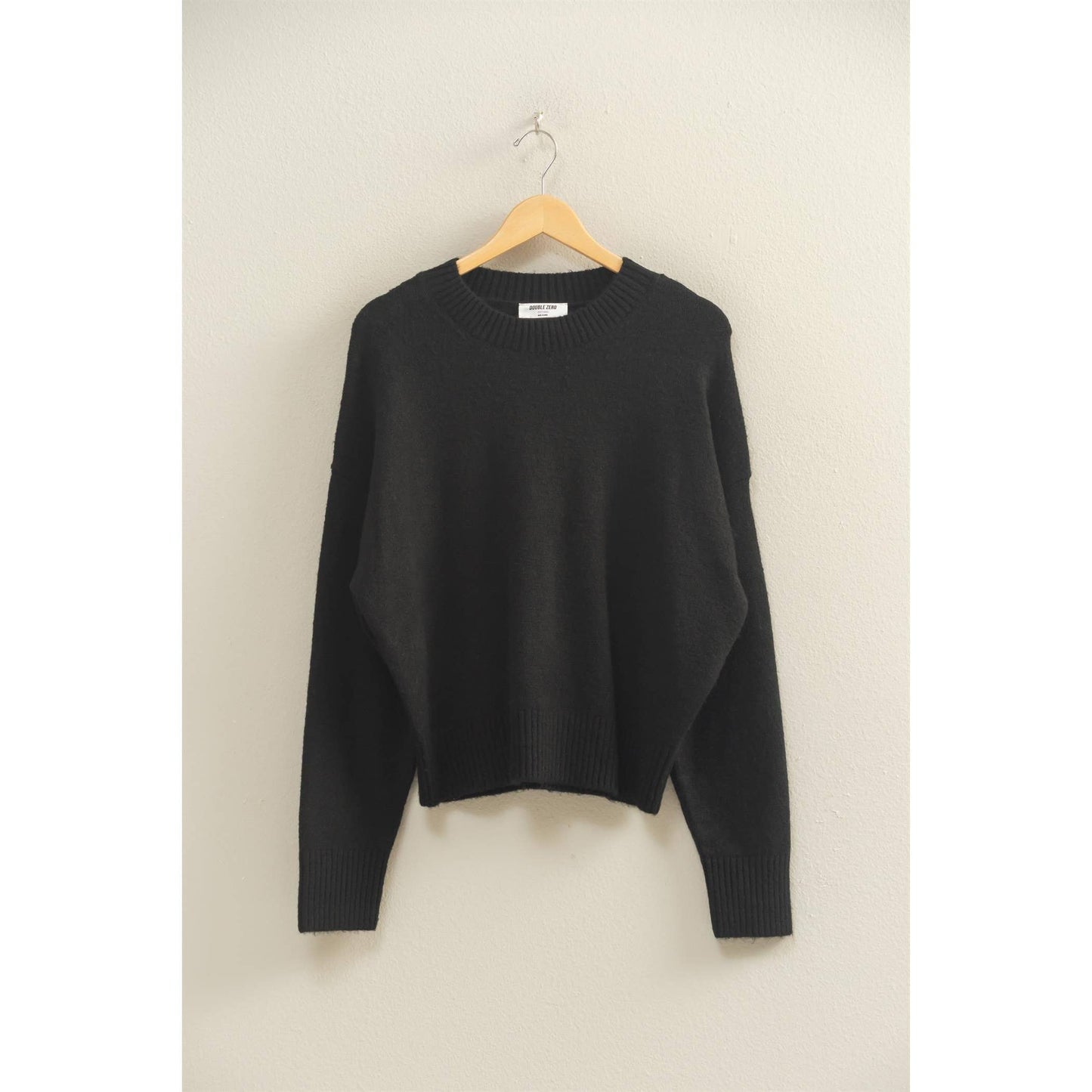 Cozy Crewneck Black Sweater