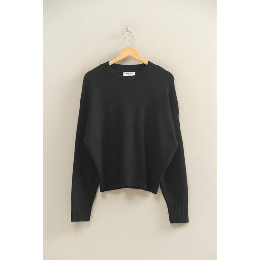 Cozy Crewneck Black Sweater