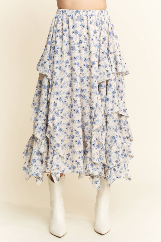 Blue Bonnet Midi Skirt
