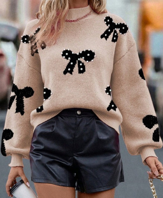 Mocha Pearl Girl Sweater