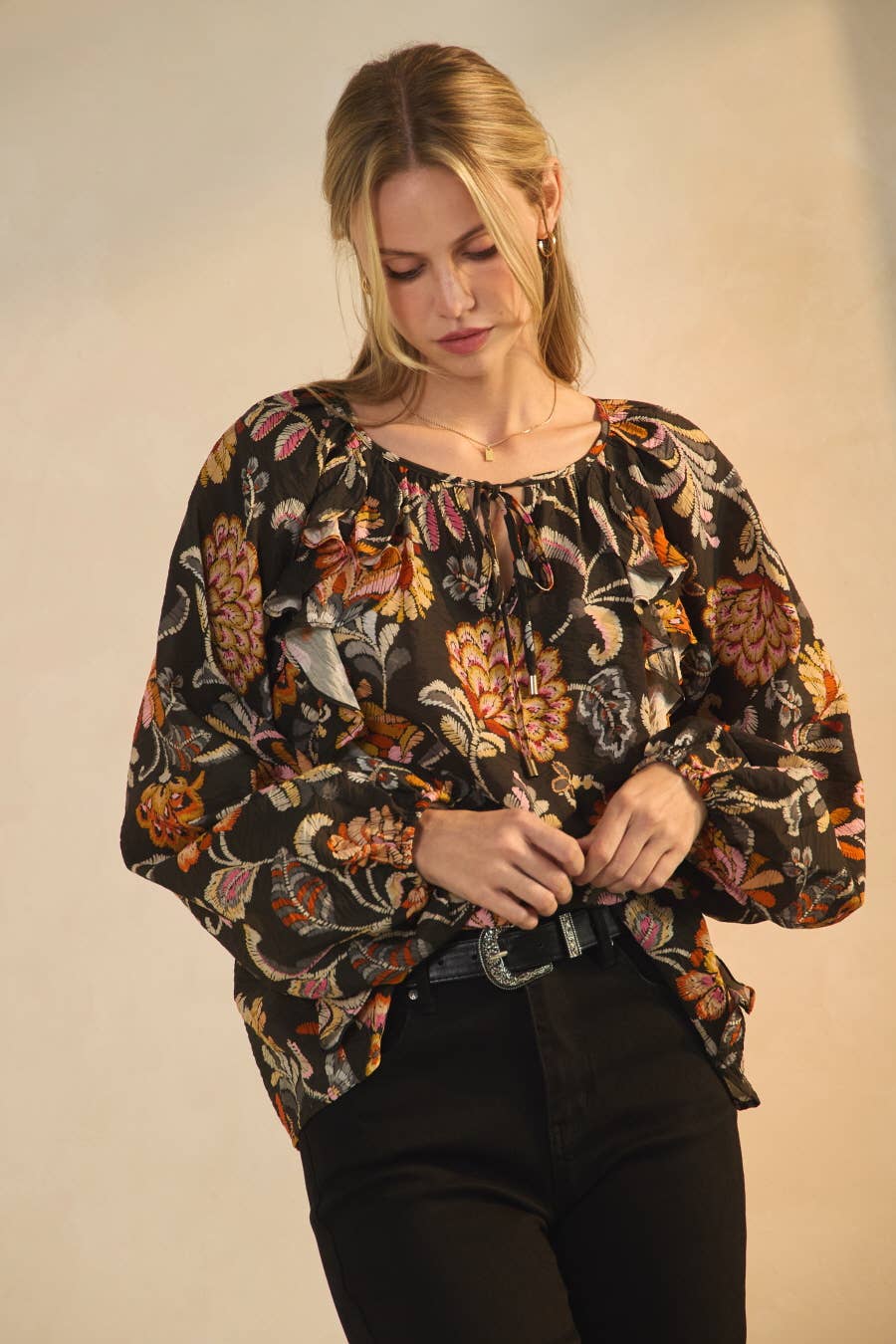 Fall Flora Flirty Top
