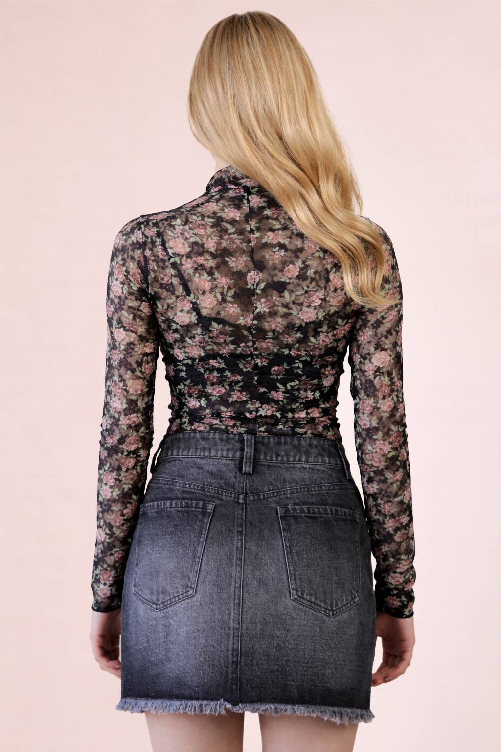 Floral and Free Mesh Top