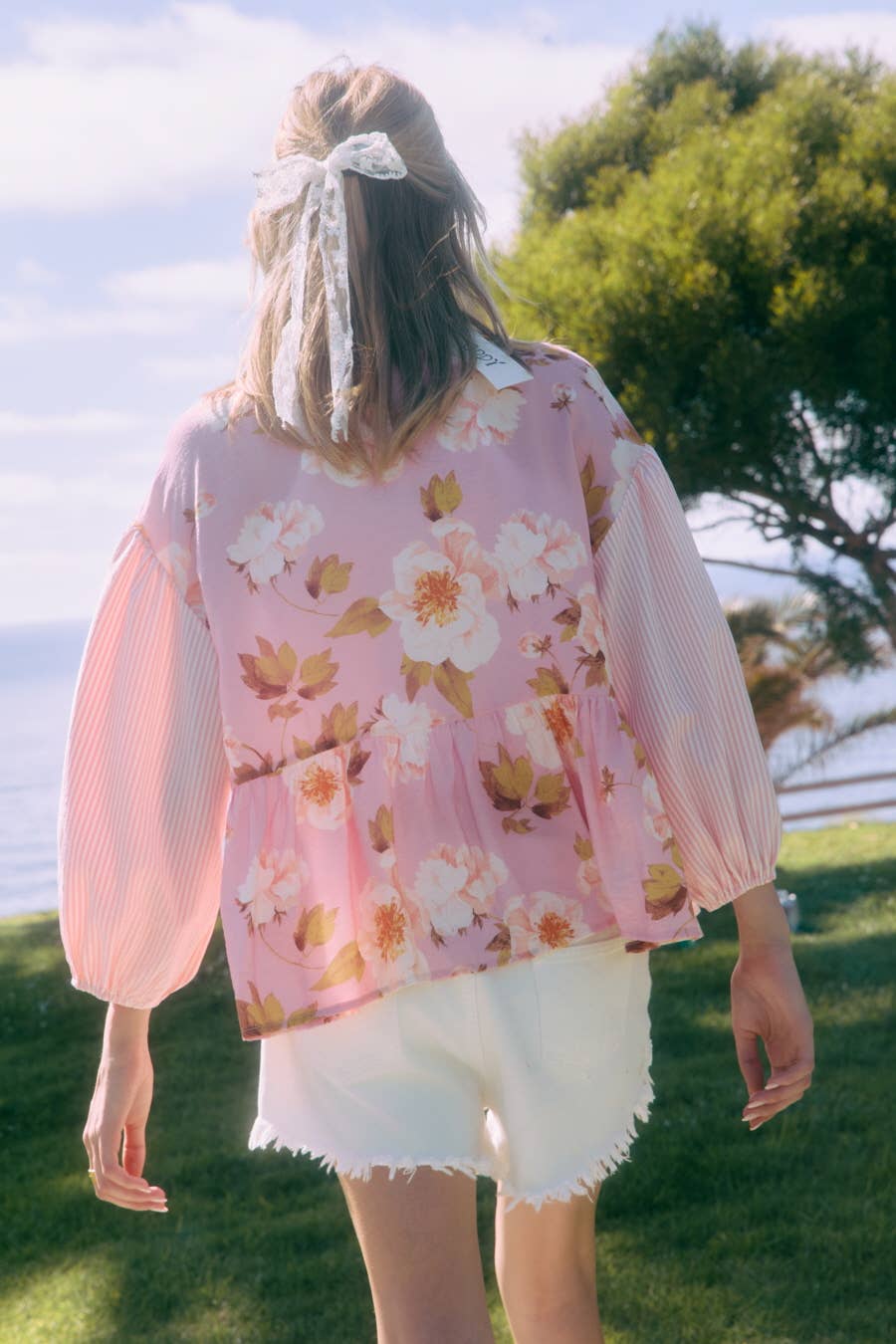 Blush Blossom Blouse Top