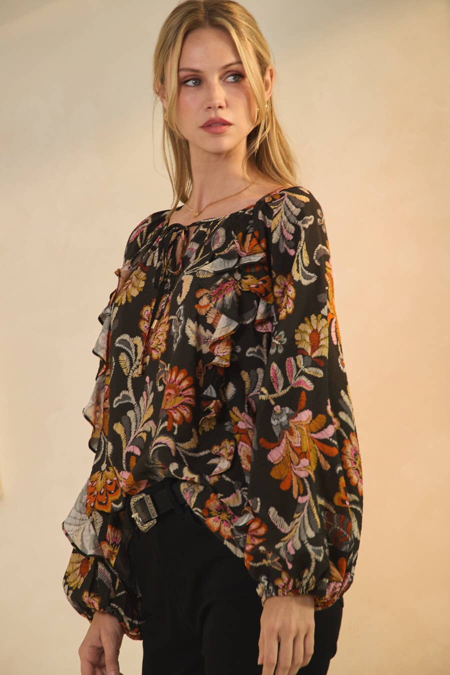 Fall Flora Flirty Top