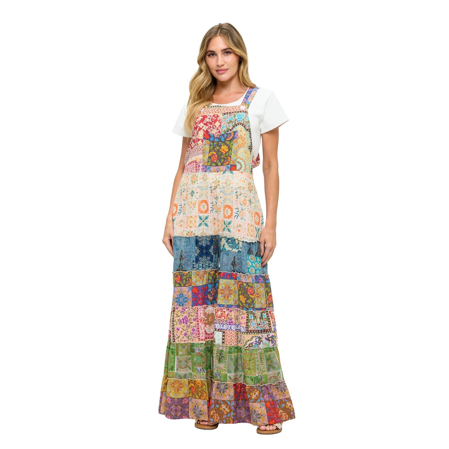 Funky Boho Patchwork Overalls