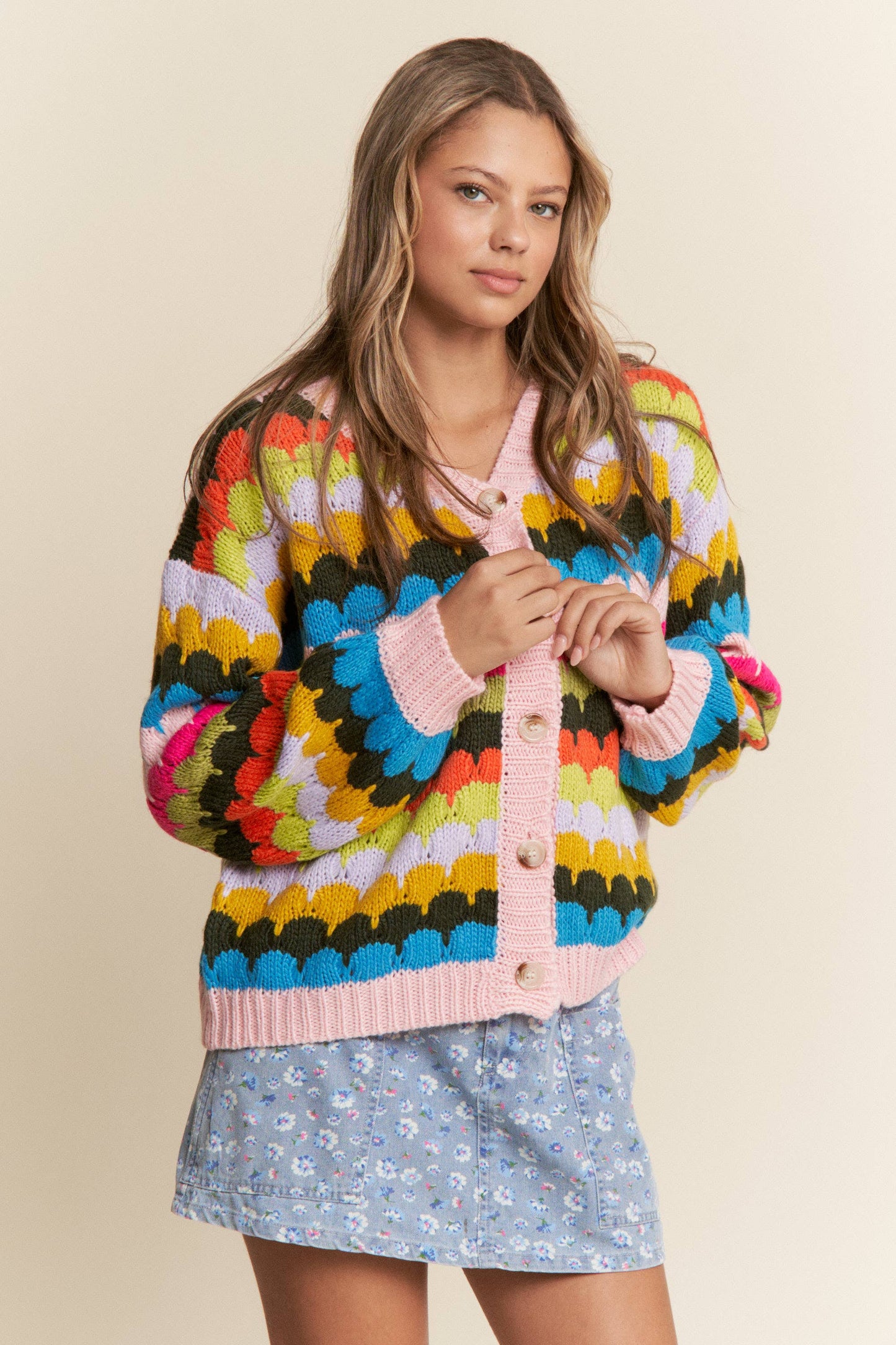 Scaly Chic Colorful Cardigan