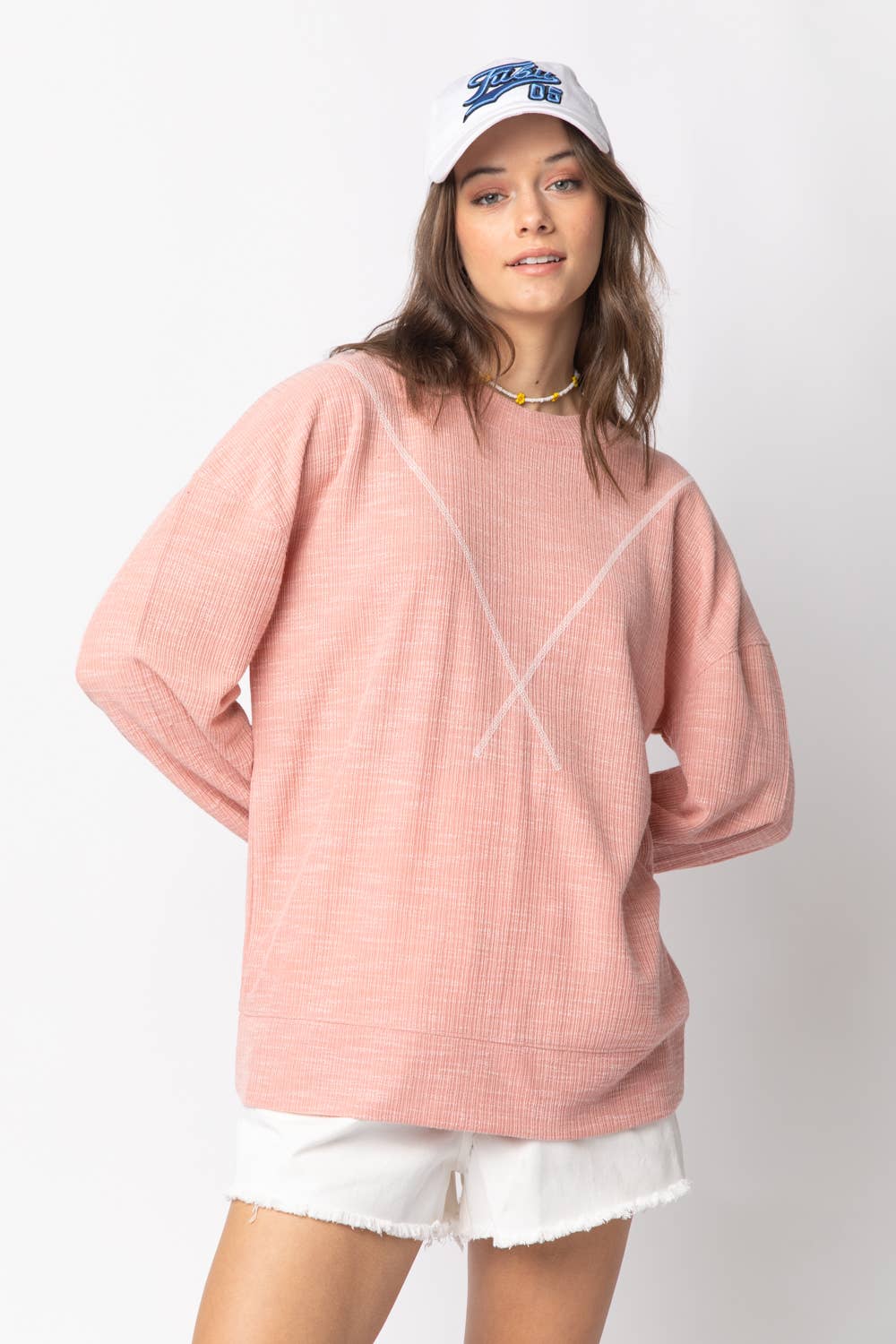 Sweet Blush Stitch Top