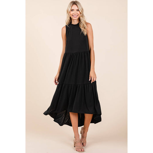 Black Modal Midi Dress