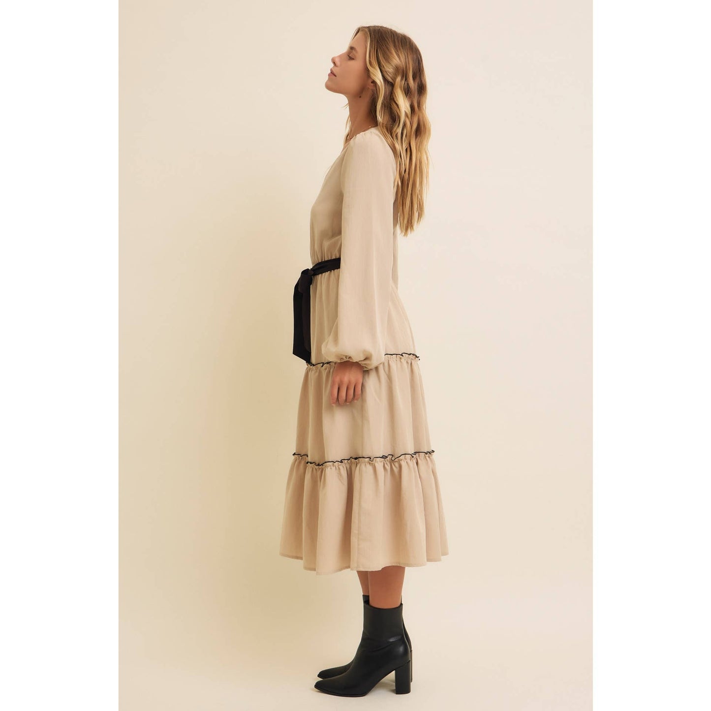 Bows and Beige Dress